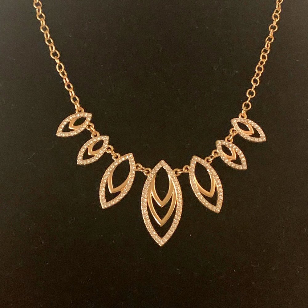 Gold-Tone / Crystal Multi-Pendant Necklace